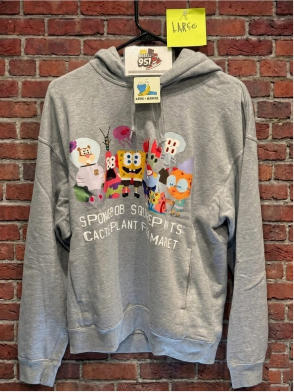 Large Hoodie SpongeBob x CPFM x Uniqlo 476551 Cactus Plant Flea Market NWT